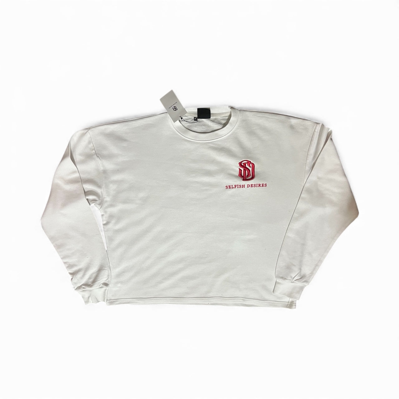 Red on White Long Sleeve Shirt