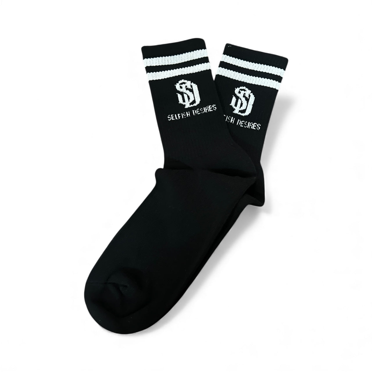 White on Black Socks