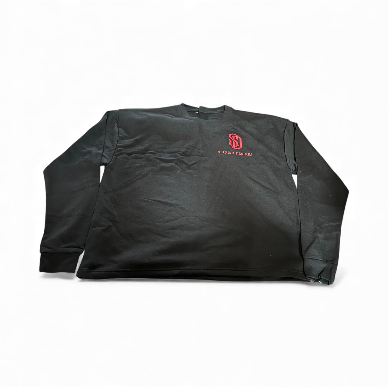 Red on Black Long Sleeve Shirt